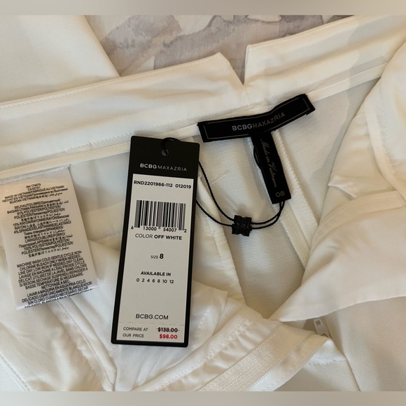 BCBG MAXAZRIA OFFWHITE POLYESTER PANTS - Picture 5 of 5